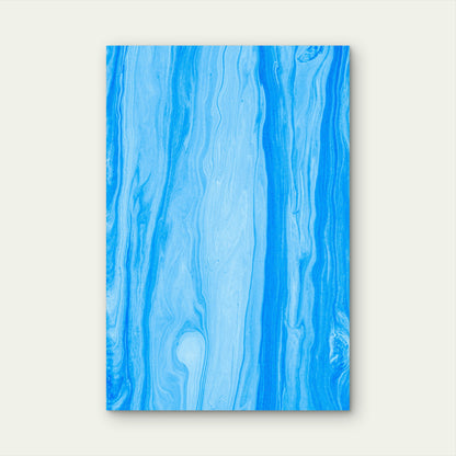Light Blue Abstract Fluid Art 60x90cm Metal Print Ready to Hang