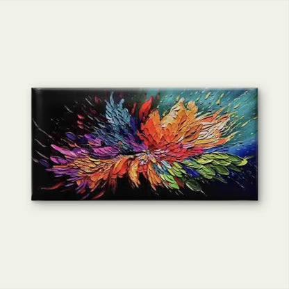 Abstract Images Feathers Wall Art Canvas Office Home Room Framed 120x60cm
