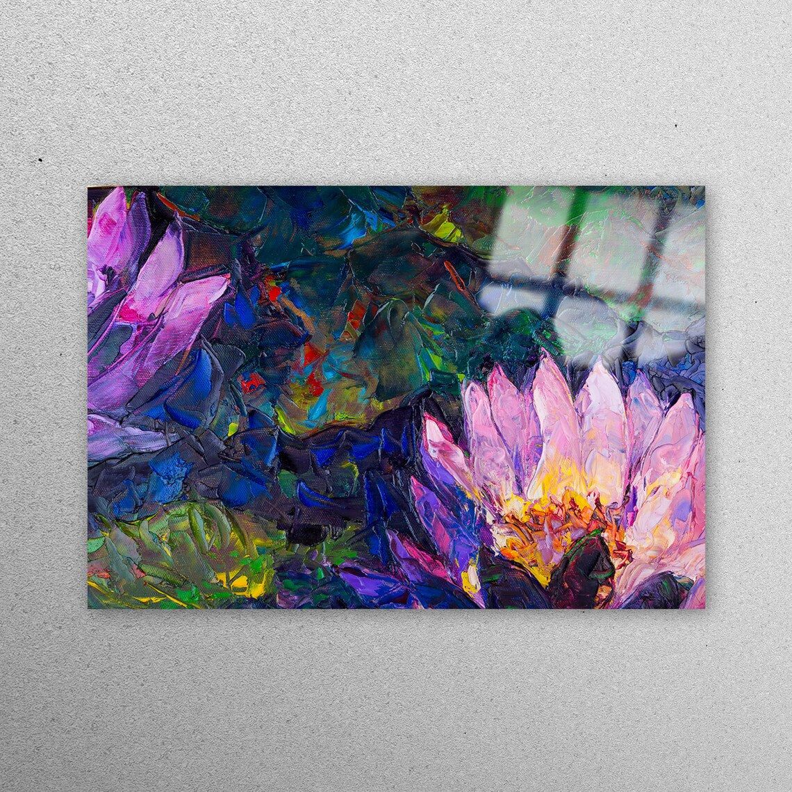 Lotus Flower Botanical Acrylic Glass Print Tempered Glass Wall Art 100% Made in Australia Ready to Hang