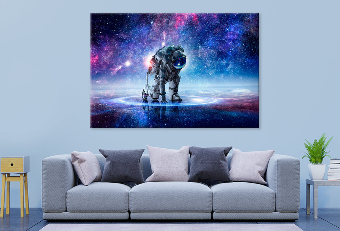 Astronaut Starting  Run  Wall Art Decor 100% Australian Made