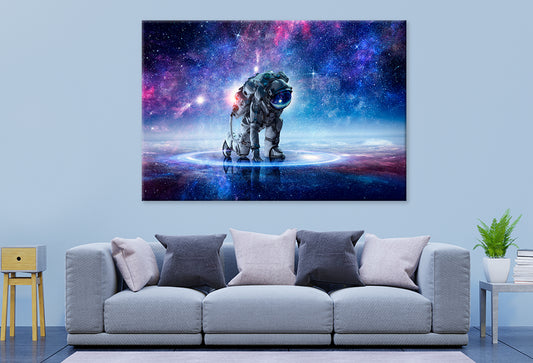 Astronaut Starting  Run  Wall Art Decor 100% Australian Made