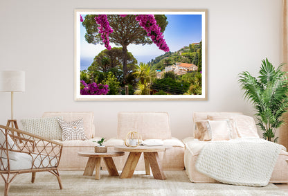 Umbrella Pine Tree and Flowers Home Decor Premium Quality Poster Print Choose Your Sizes