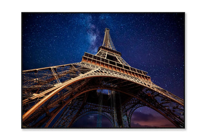 Eiffel Tower Under a Starr Sky Home Decor Premium Quality Poster Print Choose Your Sizes