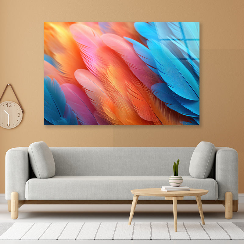 Feathers of a Bird Acrylic Glass Print Tempered Glass Wall Art 100% Made in Australia Ready to Hang