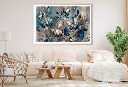 Branch of Watercolor Flowers Home Decor Premium Quality Poster Print Choose Your Sizes