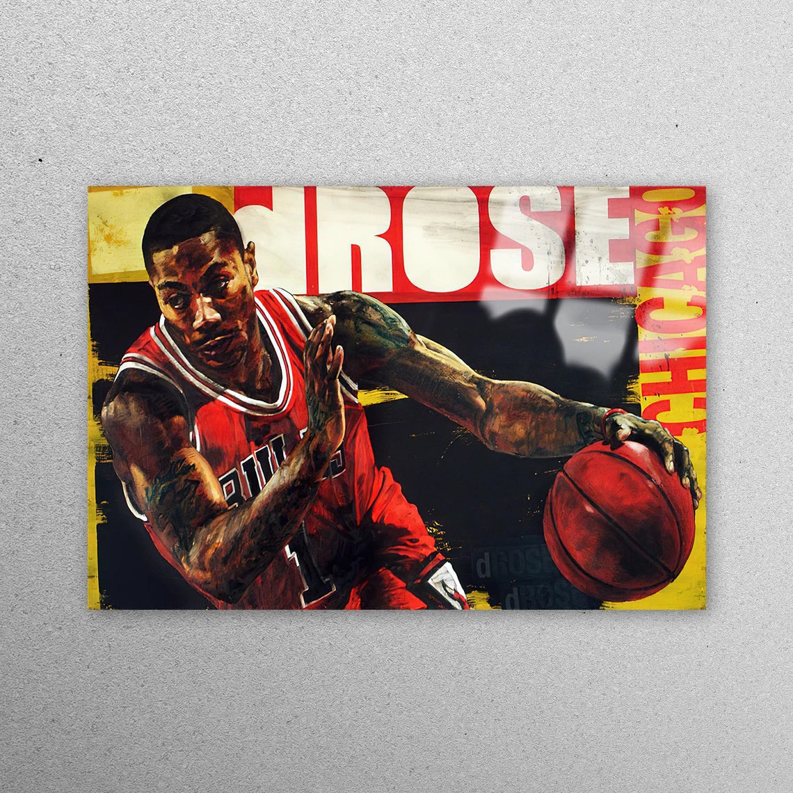 Derrick Rose Basketball Acrylic Glass Print Tempered Glass Wall Art 100% Made in Australia Ready to Hang