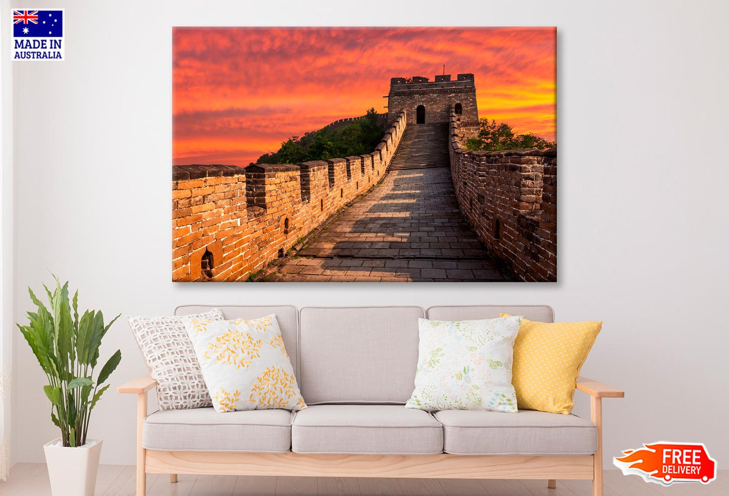 Great Wall of China at Mutianyu Wall Art Decor 100% Australian Made