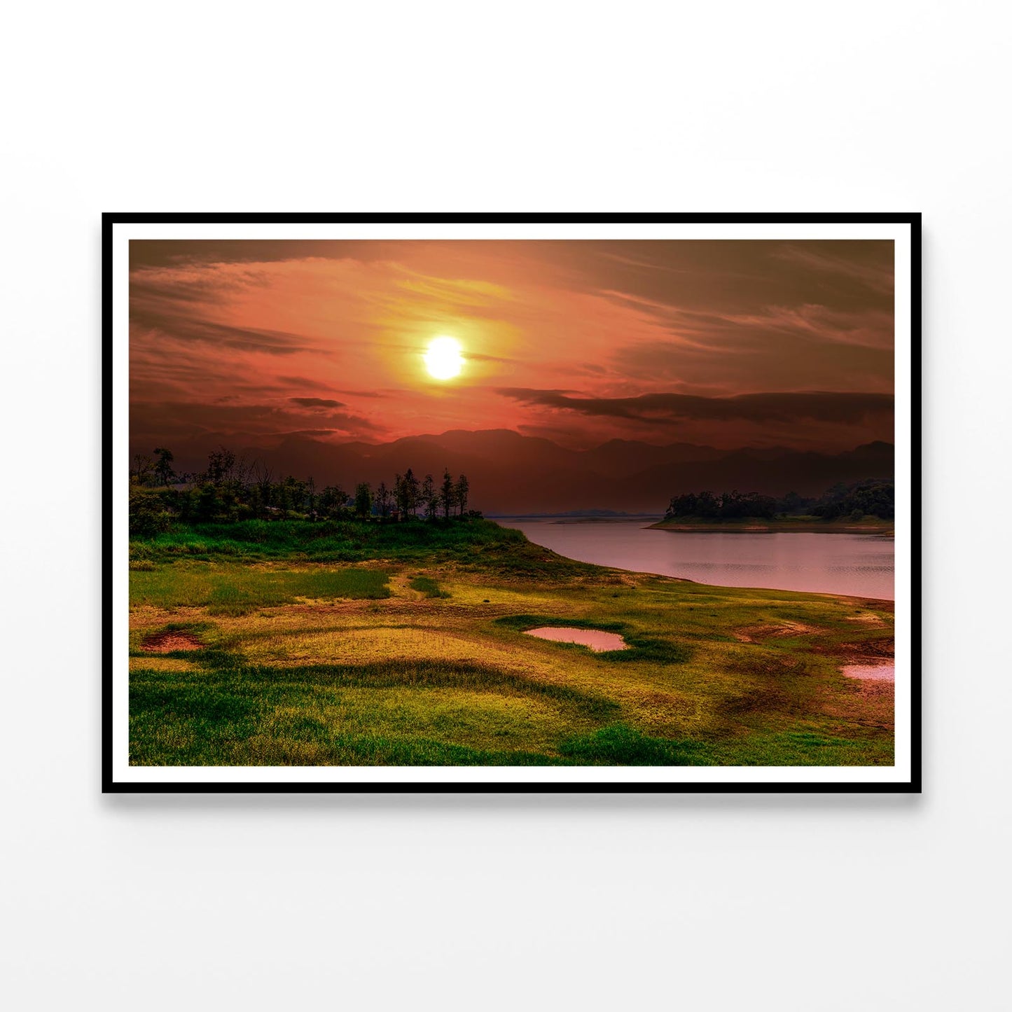 Magnificent Reservoir in Dry Season Home Decor Premium Quality Poster Print Choose Your Sizes