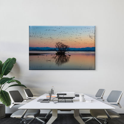 Migratory Birds Sunset Wall Art Decor 100% Australian Made