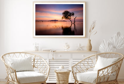 Tree and Lake in the Morning Home Decor Premium Quality Poster Print Choose Your Sizes