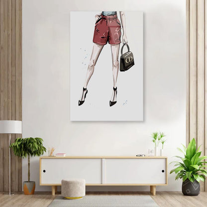 Black Heels 3D Design Acrylic Glass Print Tempered Glass Wall Art 100% Made in Australia Ready to Hang