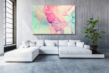 Gold & Pink Abstract Art Acrylic Glass Print Tempered Glass Wall Art 100% Made in Australia Ready to Hang