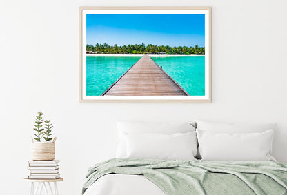 Overwater Bridge in The Indian Ocean Home Decor Premium Quality Poster Print Choose Your Sizes