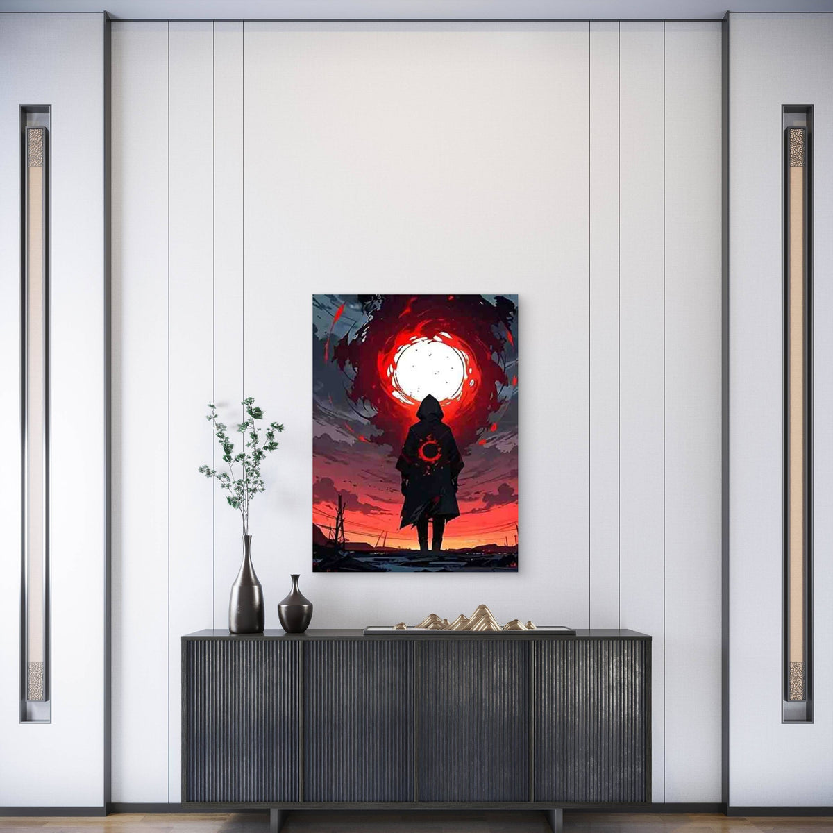 Anime Torii Gate 60x90cm Metal Print Ready to Hang