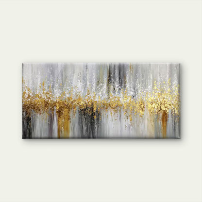 Abstract Minimalist Golden Textured Painting Wall Art Canvas Office Home Room Framed 120x60cm