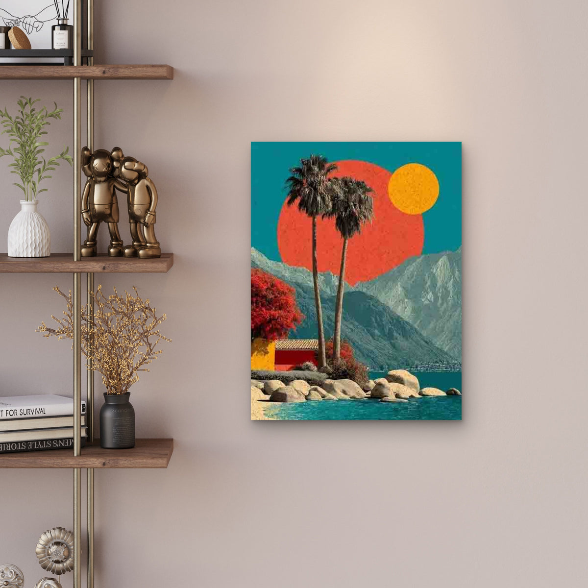 Coastal Magazine Cover Beachy Metal Print Ready to Hang