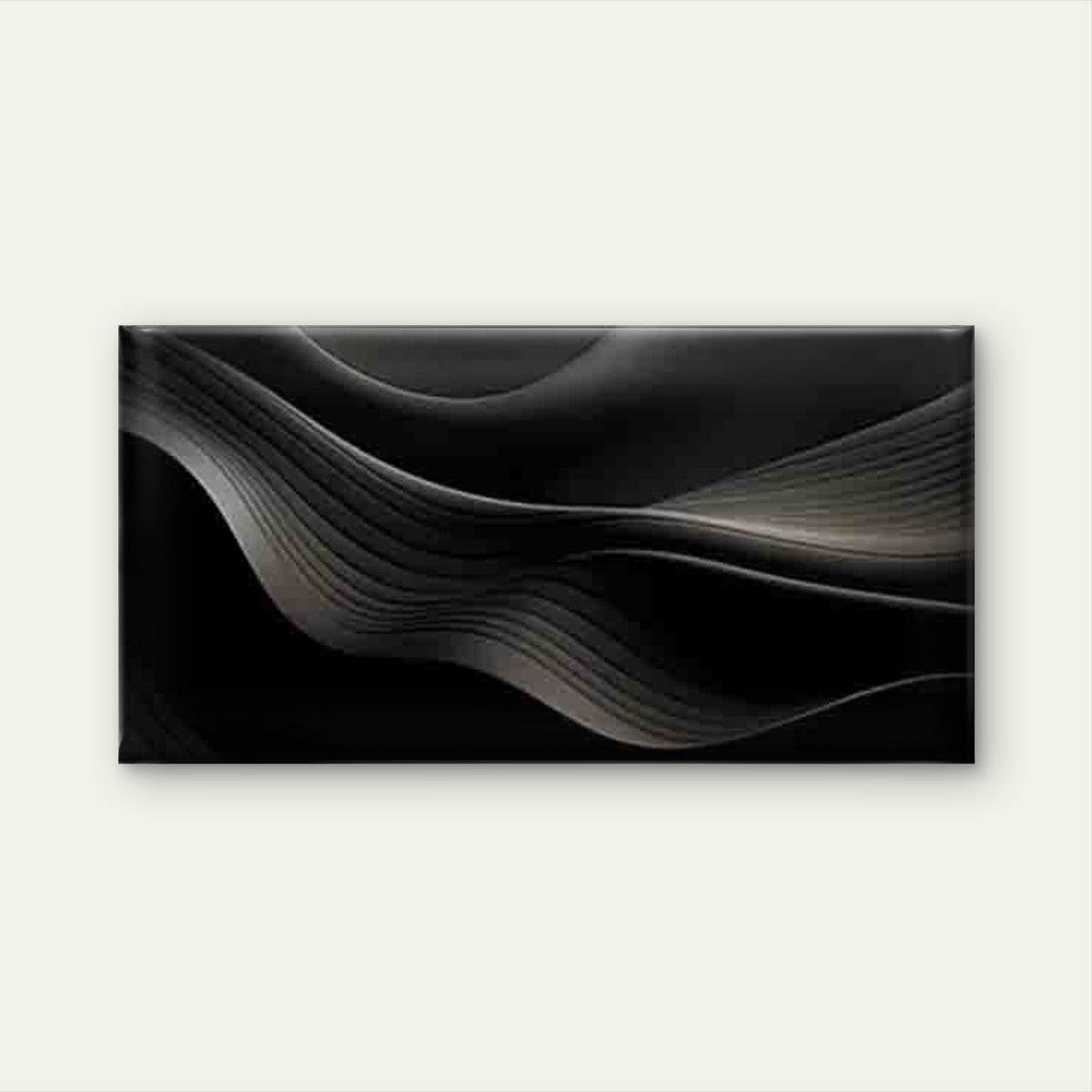 Black Wave Line Patterns Wall Art Canvas Office Home Room Framed 120x60cm