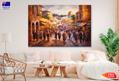 Street in the Old City Of Jerusalem, Israel Wall Art Limited Edition High Quality Print