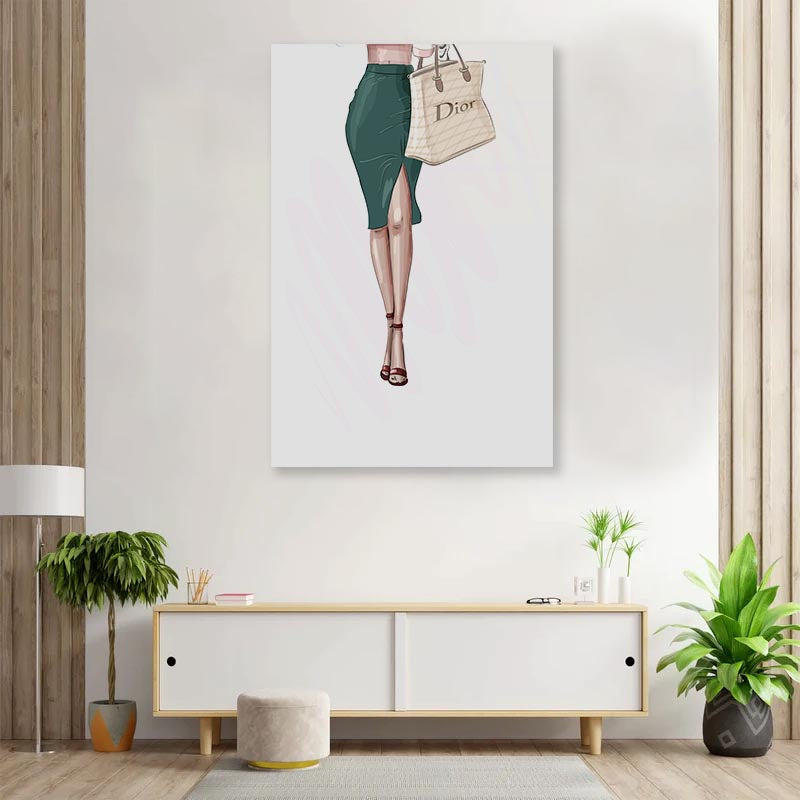 Handbag with Heels 3D Design Acrylic Glass Print Tempered Glass Wall Art 100% Made in Australia Ready to Hang