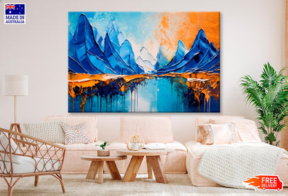 Abstract Mountain Oil Paint Wall Art Decor 100% Australian Made