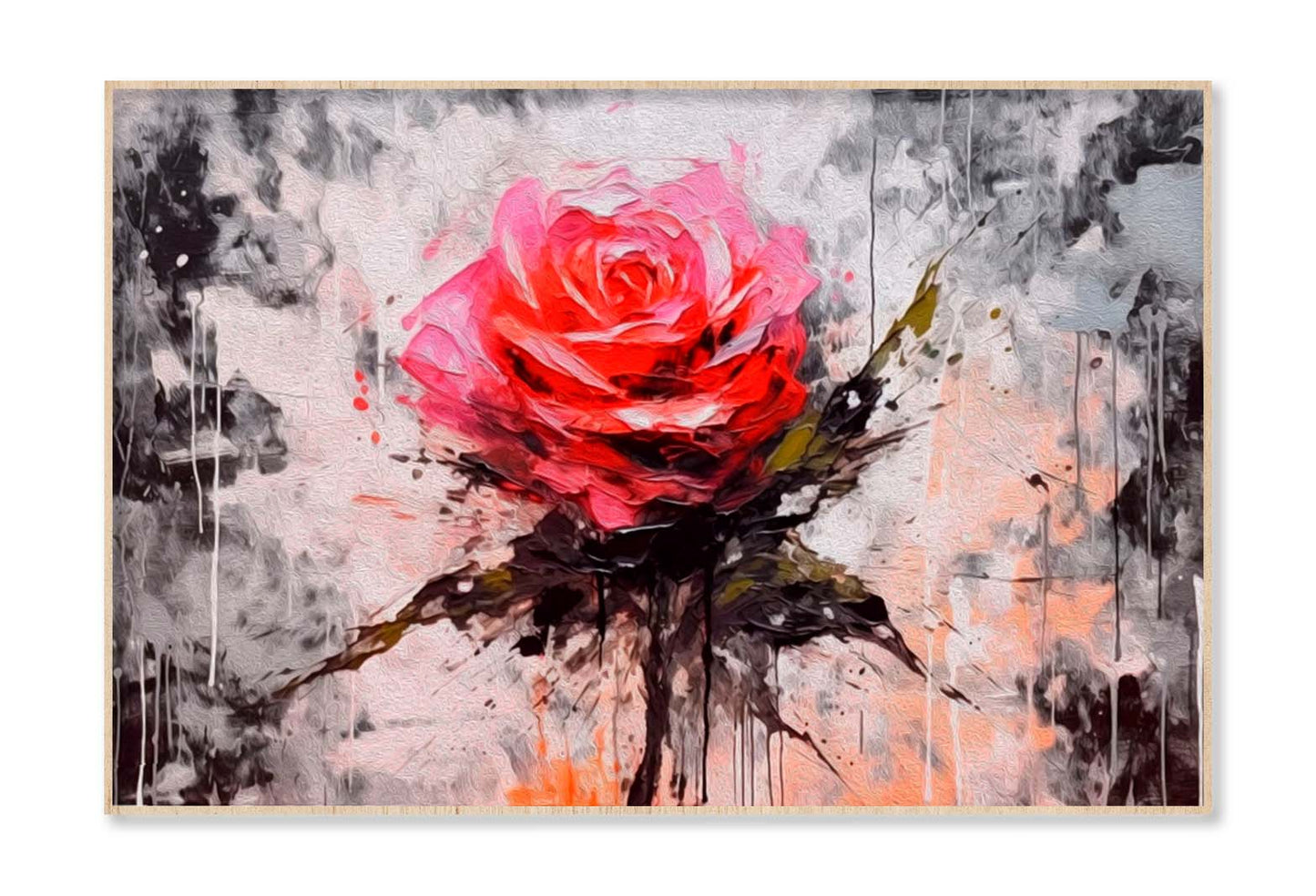 Rose Flower Abstract Art Wall Art Limited Edition High Quality Print