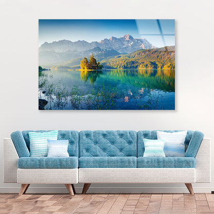 Great Summer Sunrise Lake Acrylic Glass Print Tempered Glass Wall Art 100% Made in Australia Ready to Hang