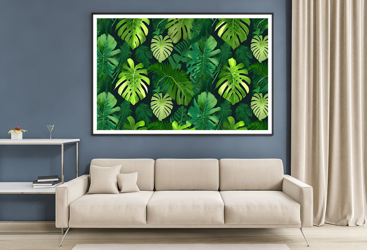 Green Leaves Feature Home Decor Premium Quality Poster Print Choose Your Sizes