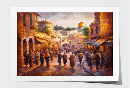 Street in the Old City Of Jerusalem, Israel Wall Art Limited Edition High Quality Print