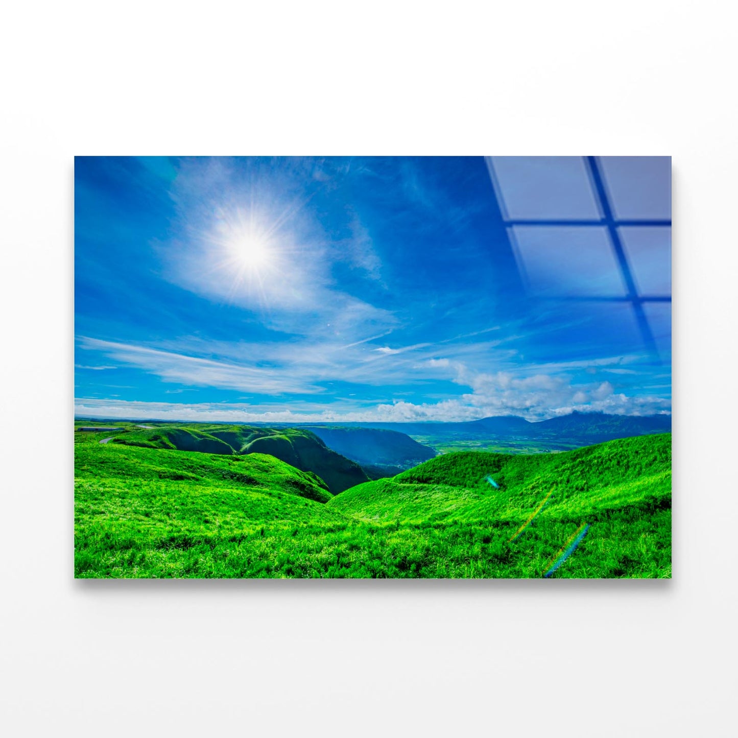 Refreshing Grassland Acrylic Glass Print Tempered Glass Wall Art 100% Made in Australia Ready to Hang