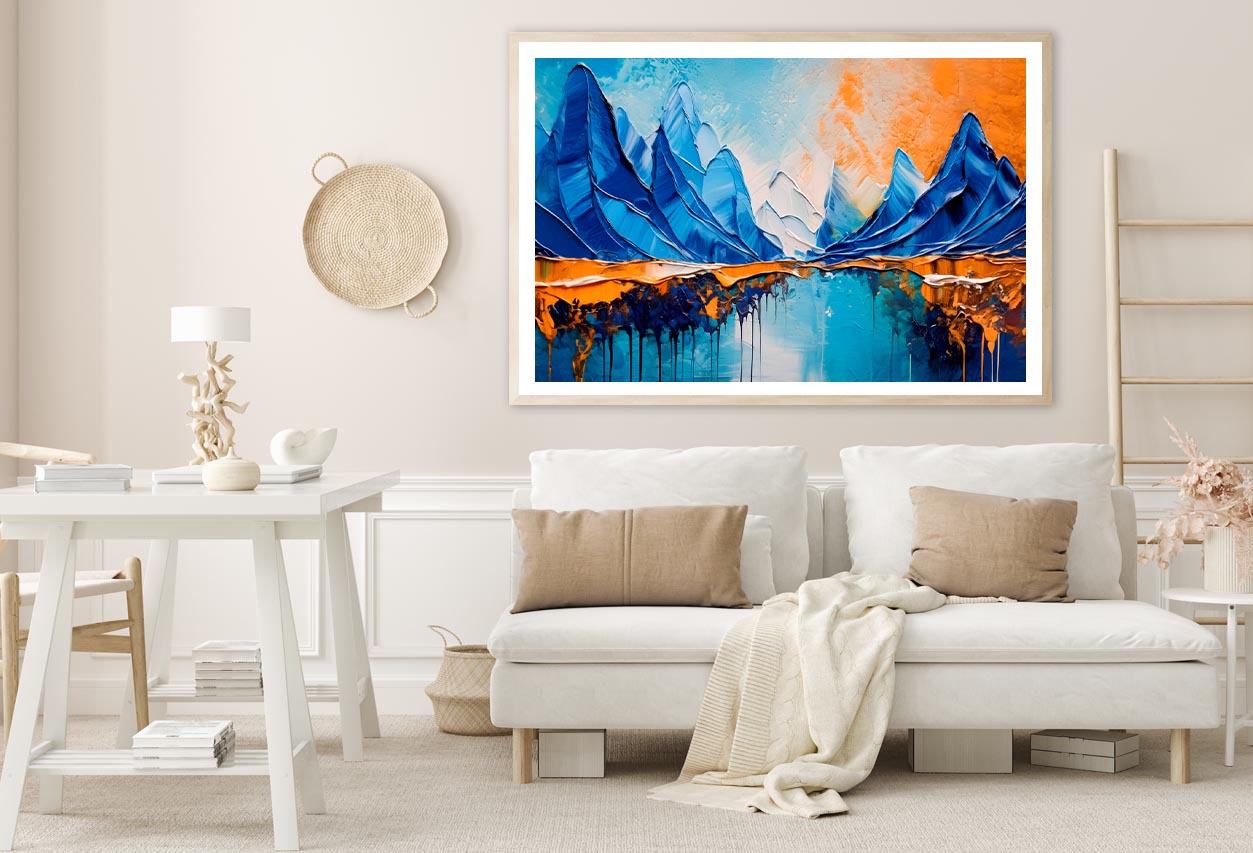 Abstract Mountain Oil Paint Home Decor Premium Quality Poster Print Choose Your Sizes