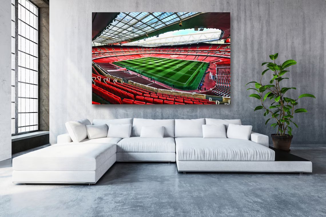 Arsenal Emirates Stadium Acrylic Glass Print Tempered Glass Wall Art 100% Made in Australia Ready to Hang