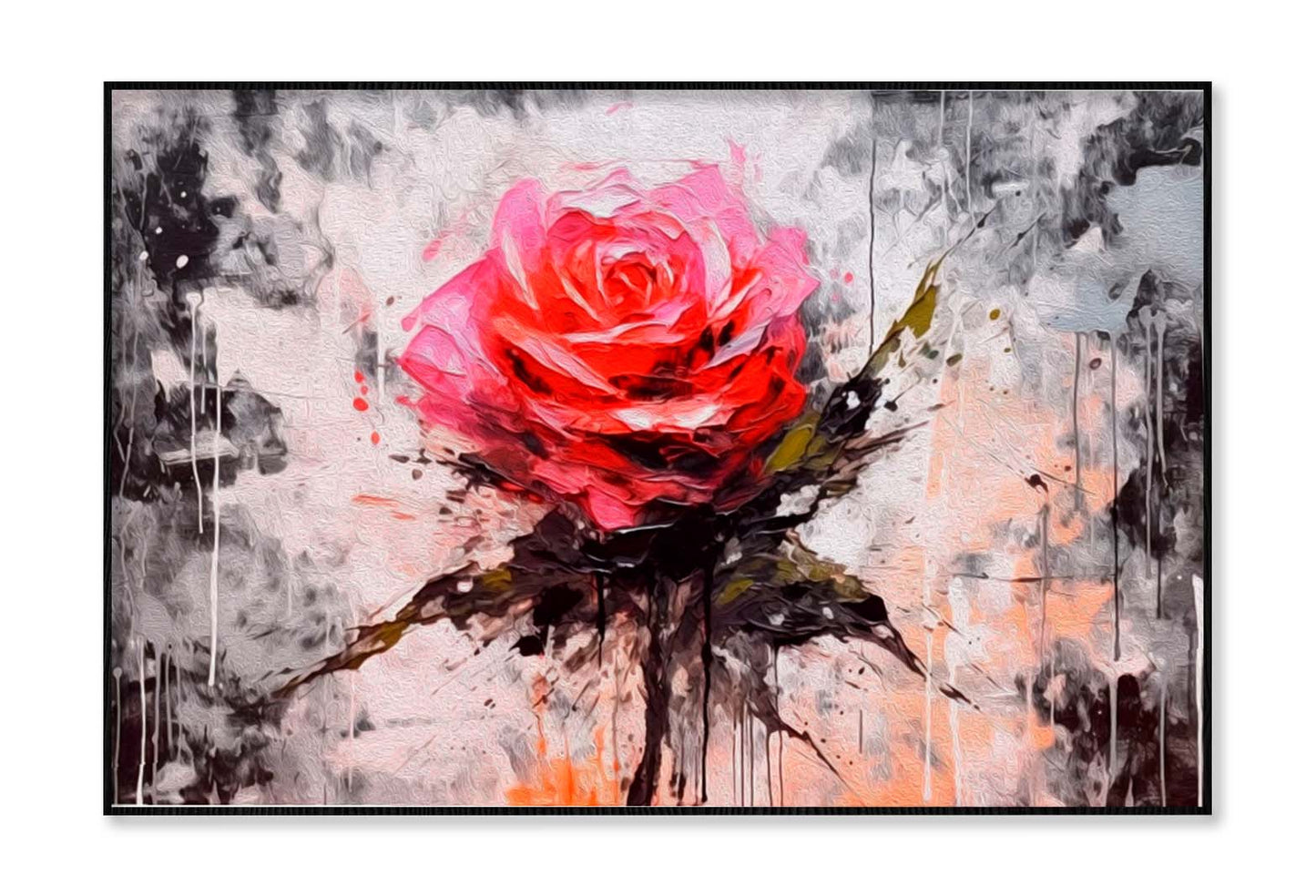 Rose Flower Abstract Art Wall Art Limited Edition High Quality Print