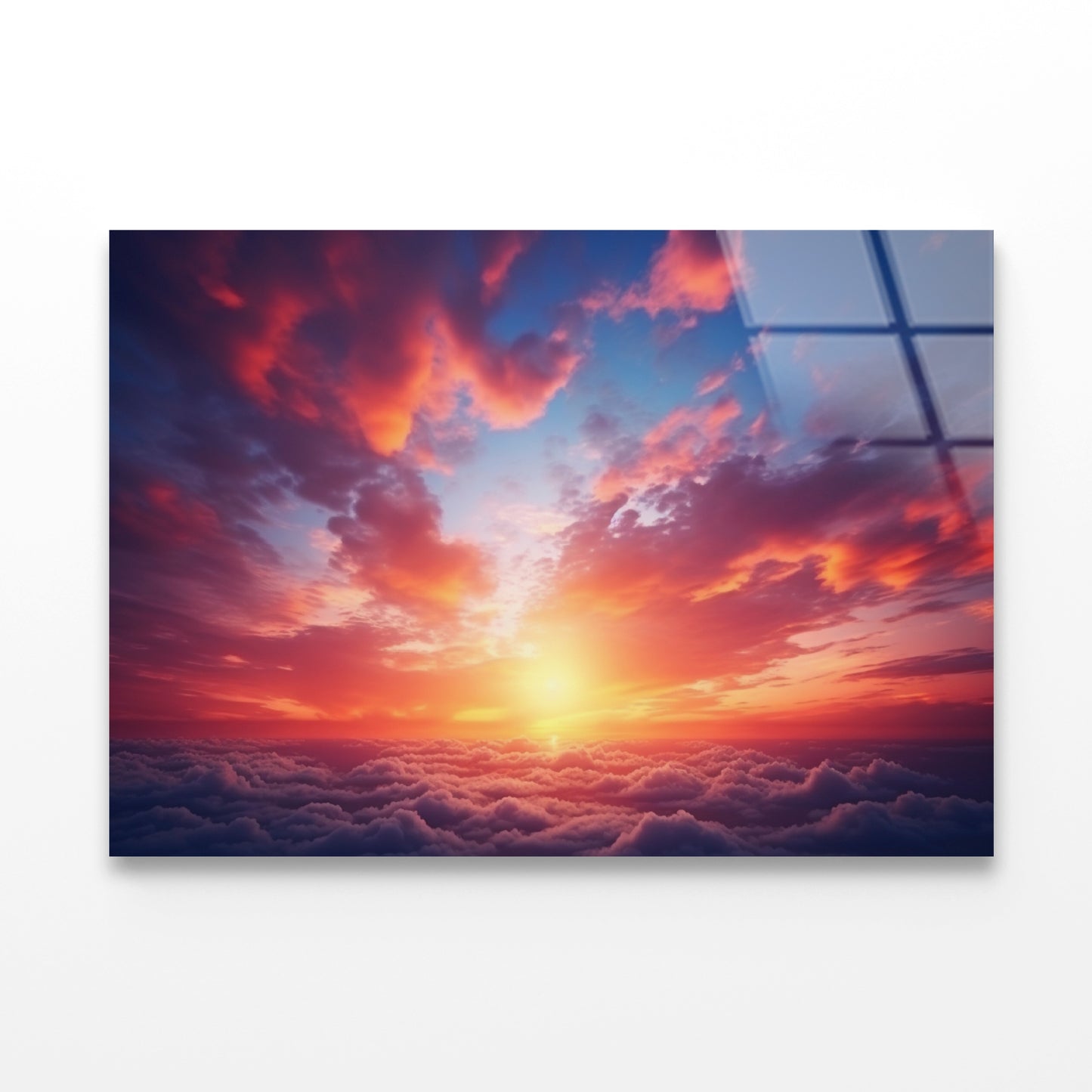 Beautiful Sunset Sky Background Acrylic Glass Print Tempered Glass Wall Art 100% Made in Australia Ready to Hang