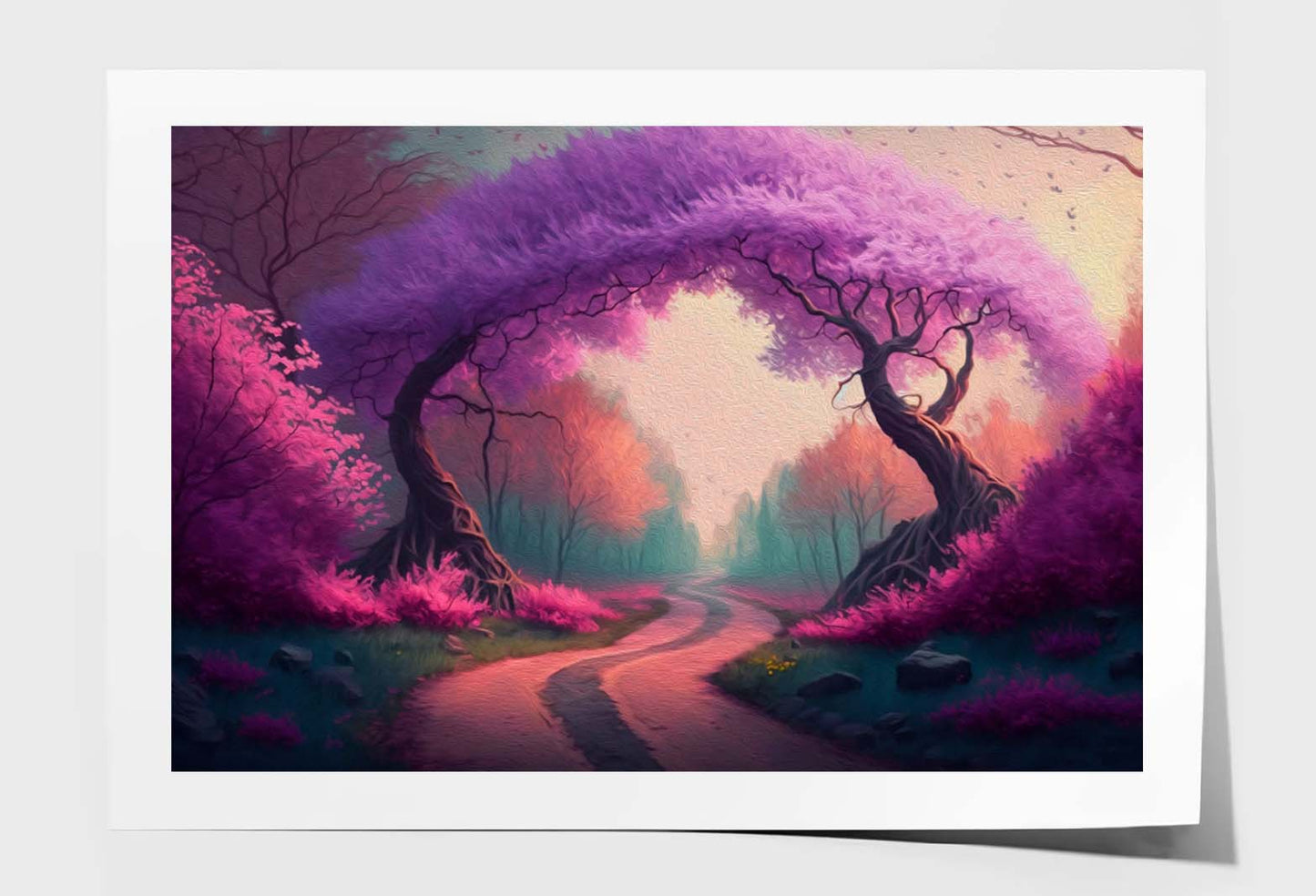 Magic Forest with Road, Beautiful Spring Wall Art Limited Edition High Quality Print