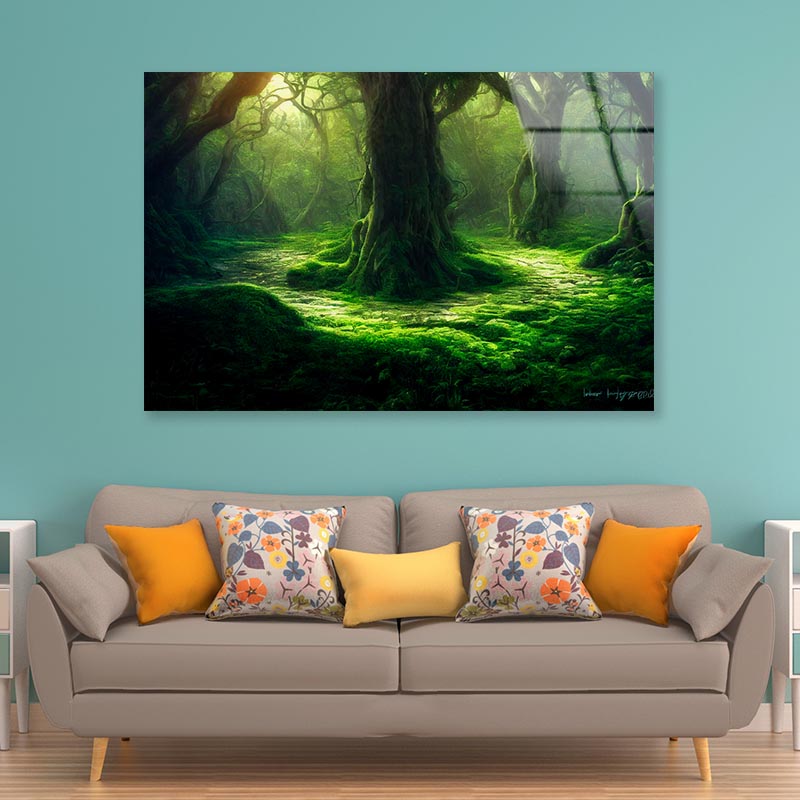 Natural Green Environment Tree Acrylic Glass Print Tempered Glass Wall Art 100% Made in Australia Ready to Hang