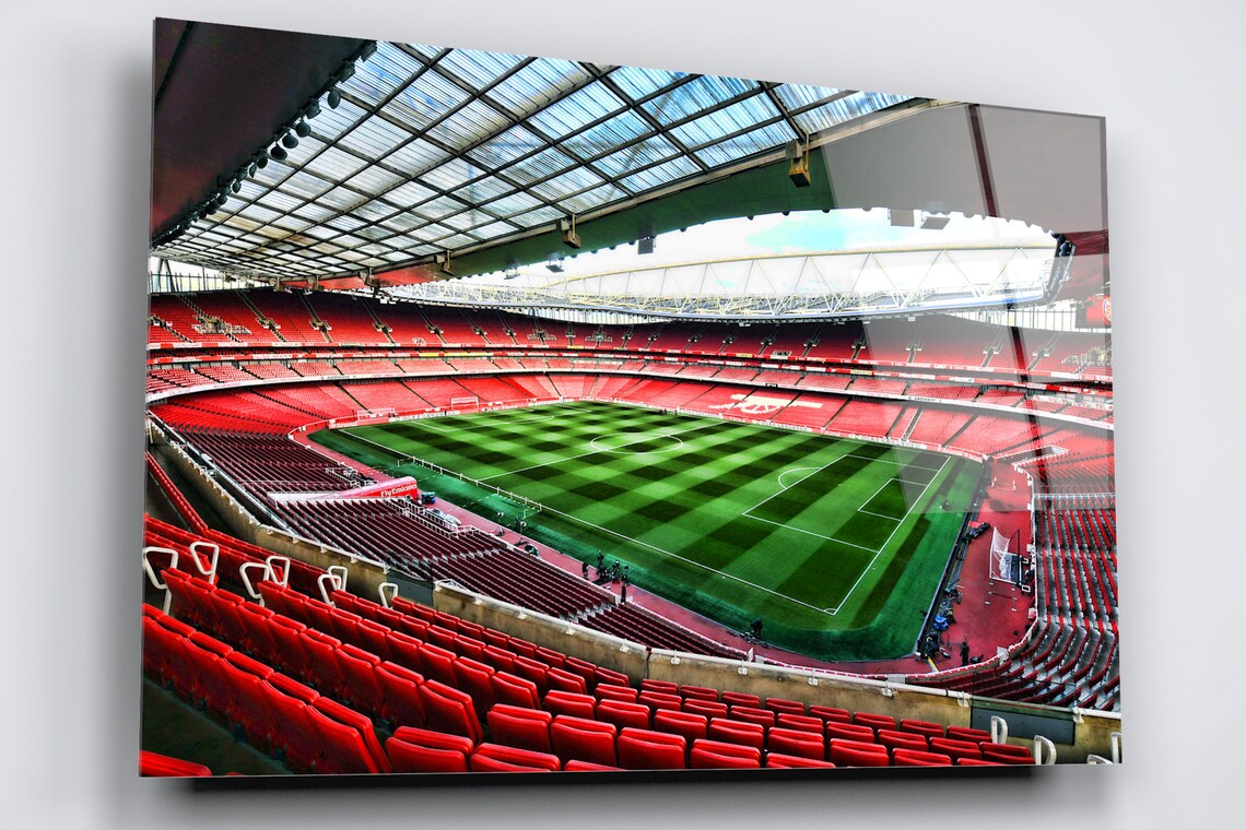 Arsenal Emirates Stadium Acrylic Glass Print Tempered Glass Wall Art 100% Made in Australia Ready to Hang