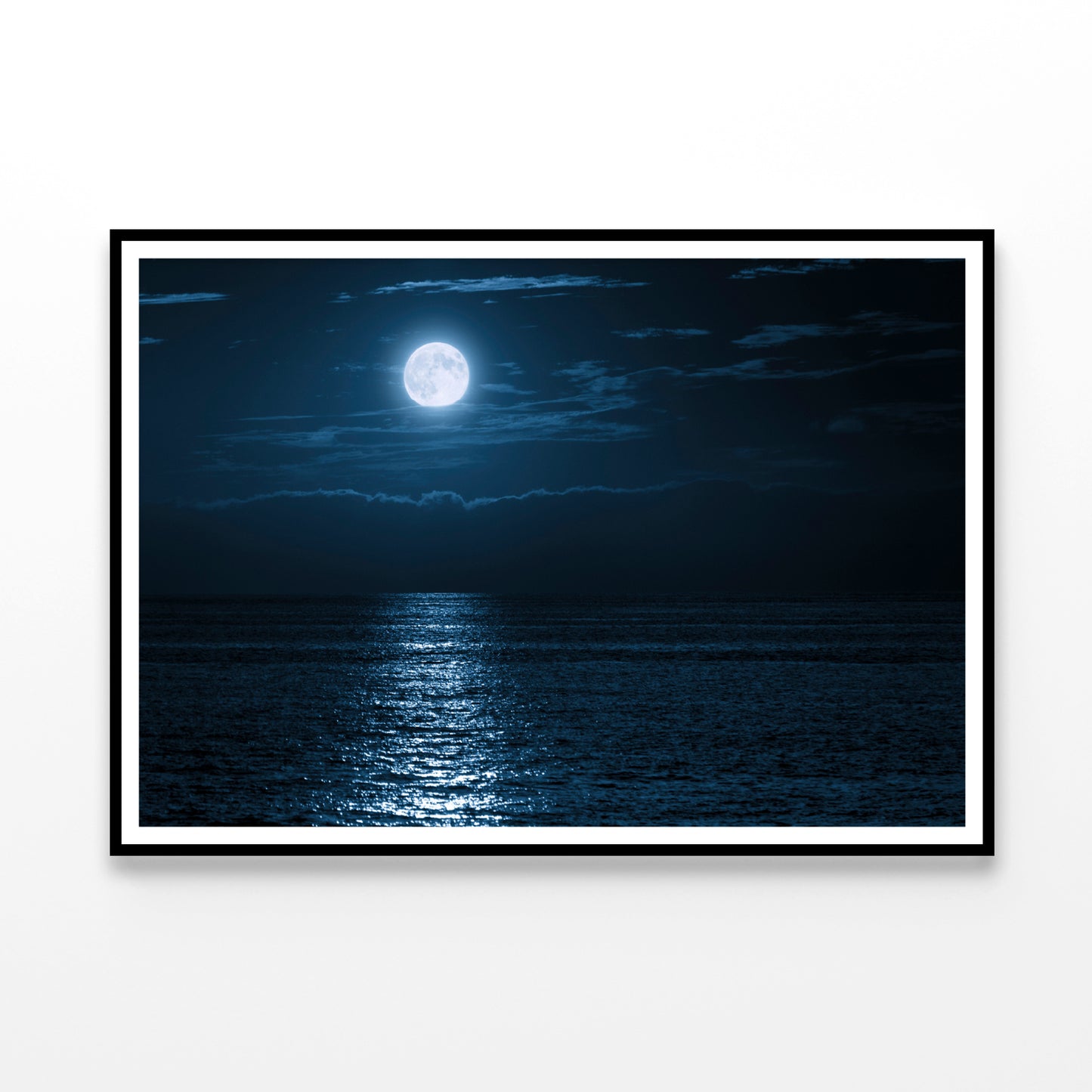 Moon In Night Sky Over the Sea Home Decor Premium Quality Poster Print Choose Your Sizes