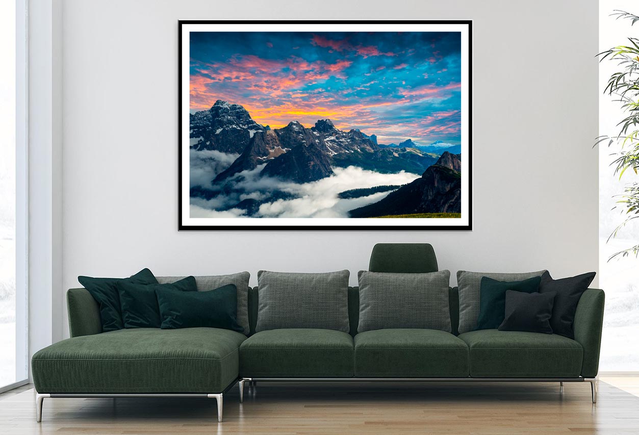 Mountain At Sunrise Time Home Decor Premium Quality Poster Print Choose Your Sizes