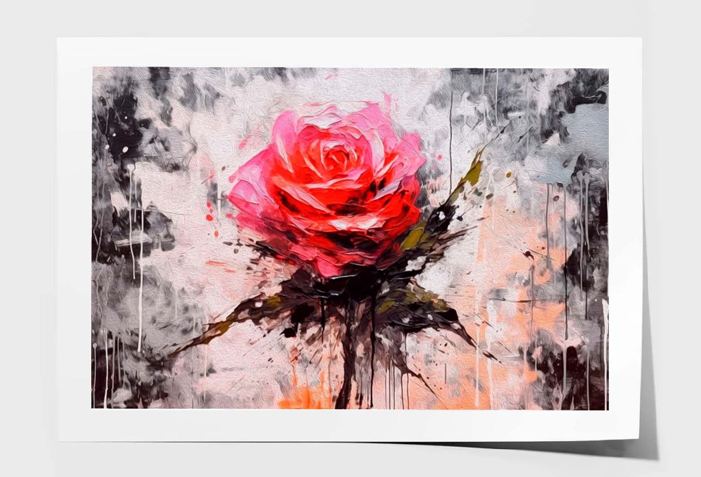 Rose Flower Abstract Art Wall Art Limited Edition High Quality Print