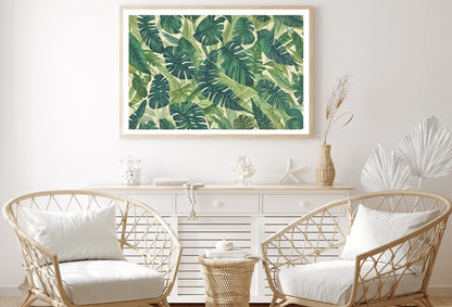 Lush Green Leaves Set, Tropical Jungle Home Decor Premium Quality Poster Print Choose Your Sizes