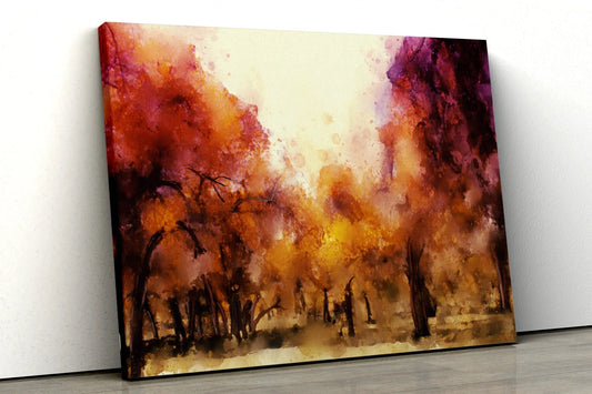 Abstract watercolor forest UV Direct Aluminum Print Australian Made Quality