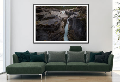 A River Flows through Cascading Over a Rocky Cliff Home Decor Premium Quality Poster Print Choose Your Sizes