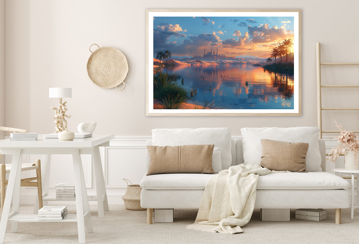 River, Trees, and a Sunset Home Decor Premium Quality Poster Print Choose Your Sizes