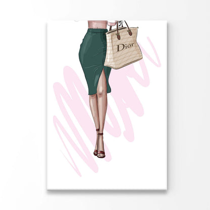 Handbag with Heels 3D Design Acrylic Glass Print Tempered Glass Wall Art 100% Made in Australia Ready to Hang