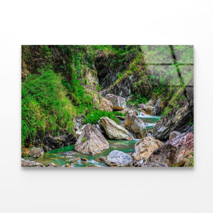 River Canyon in Taroko National Park Hualien Taiwan Acrylic Glass Print Tempered Glass Wall Art 100% Made in Australia Ready to Hang