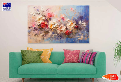 Colorful Floral Abstract Painting 90x60cm Print 100% Australian Made