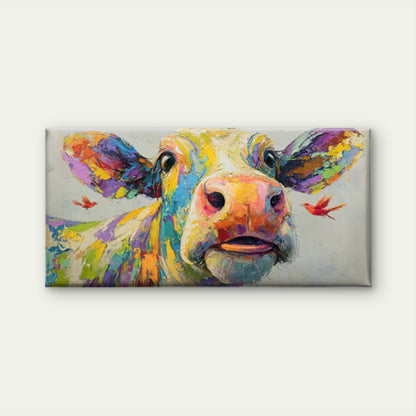 Cow & Birds Canvas Wall Art Painting Wall Art Canvas Office Home Room Framed 120x60cm