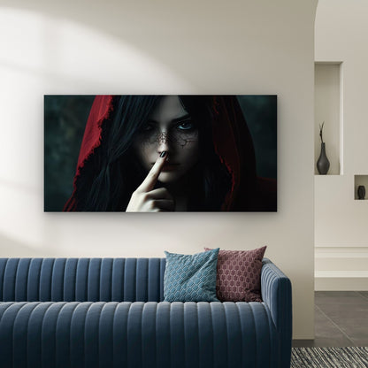 Dark Fantasy Anime Girl Wall Art Canvas Office Home Room Framed 120x60cm