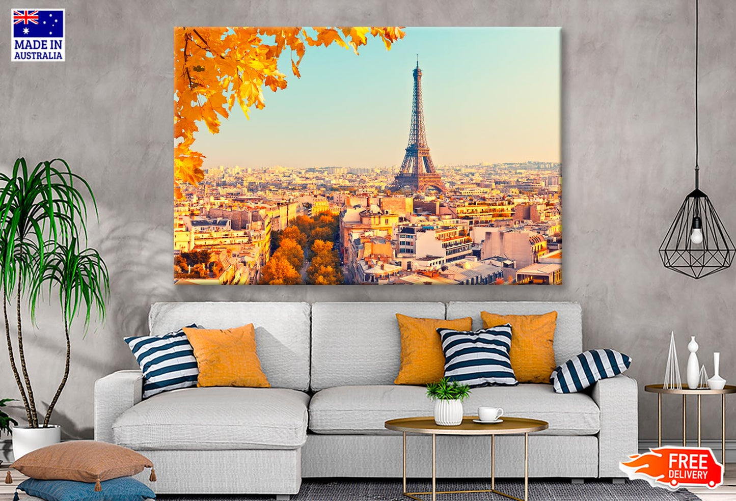 Eiffel Tower At Sunset, Paris, France Wall Art Decor 100% Australian Made