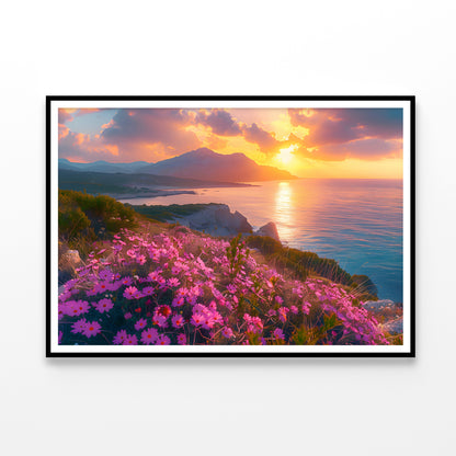 Beach, Flowers, Sky in Italy Home Decor Premium Quality Poster Print Choose Your Sizes